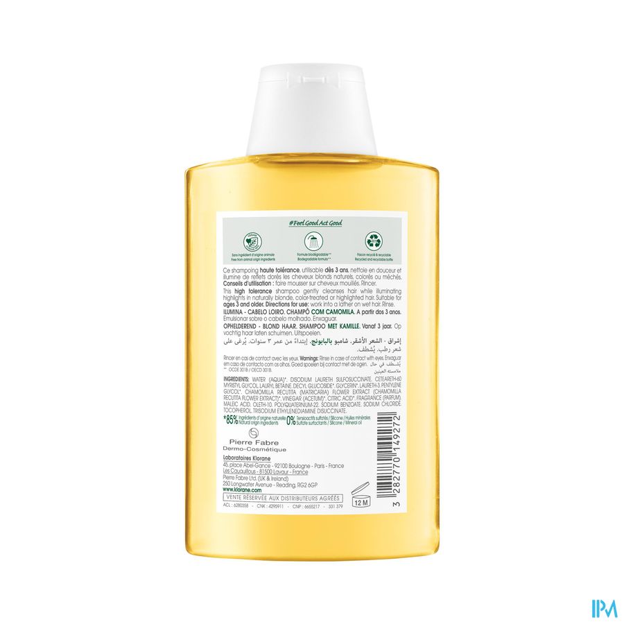 Klorane Capil. Sh Kamille 200ml 3