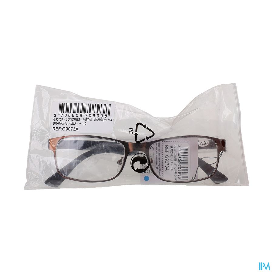 Visioptica Bril Londres Mat Metaalbruin Flex +3,5