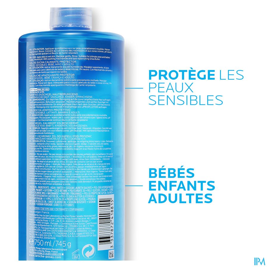 La Roche Posay Lipikar Gel Lavant 750ml 3