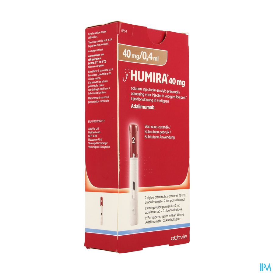 Humira 40mg/0,4ml Opl Inj Voorgevulde Pen 2