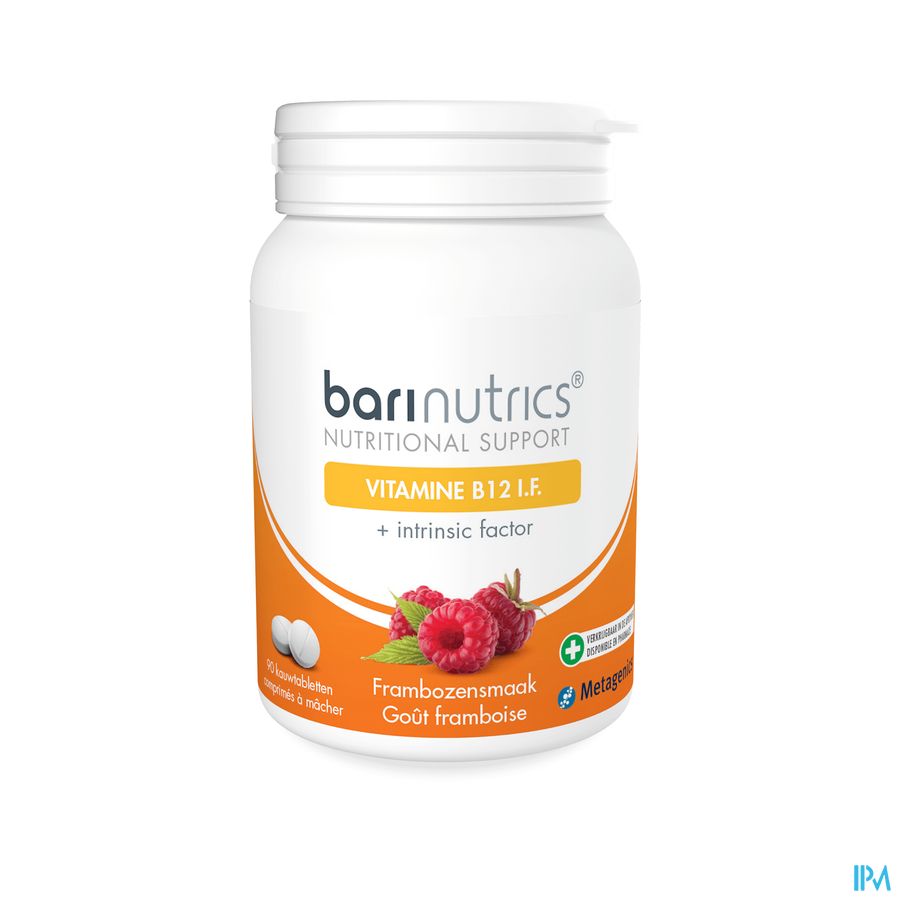 Barinutrics Vitamine B12 If Framboos Kauwtabl 90 1