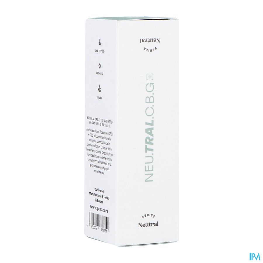 Gano Care Neutral 30% Cbg&cbd Olie 15ml Gano Care Neutral 30% Cbg&cbd Olie 15ml