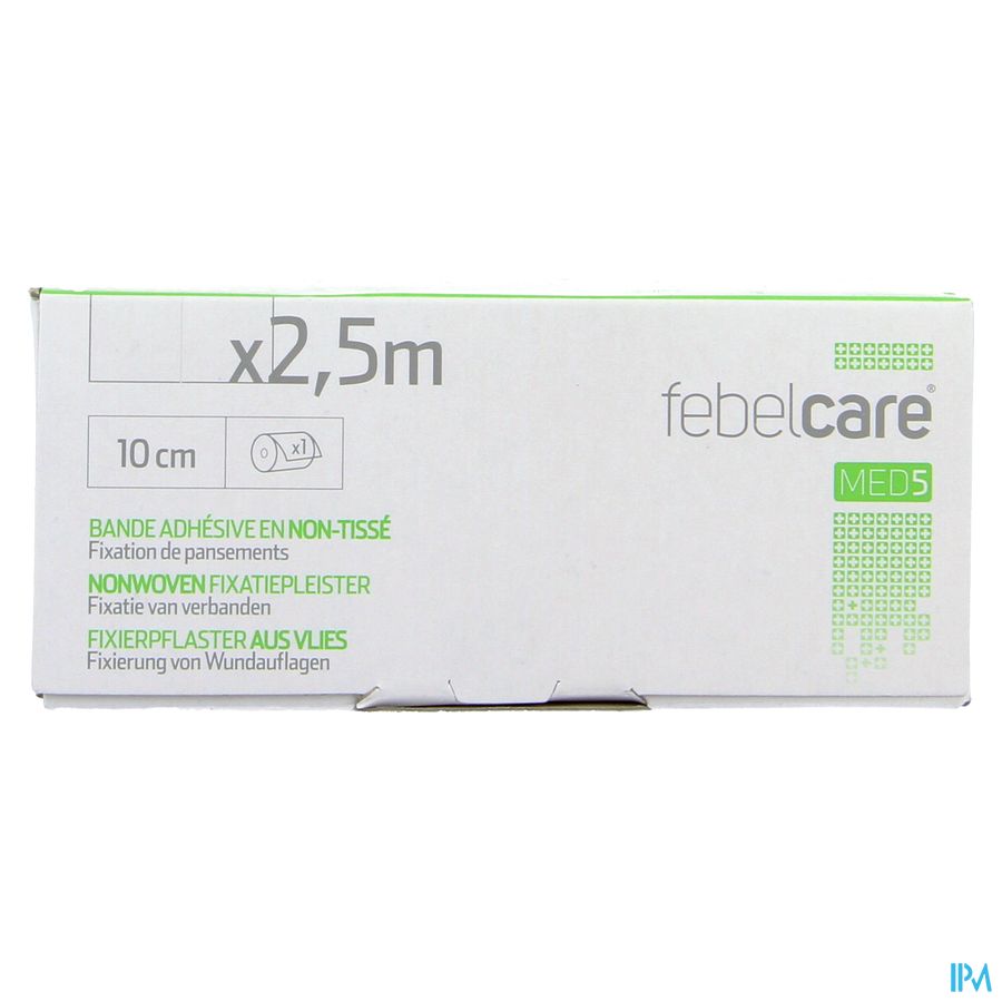 Febelcare Med5 Fixatiepleist. N/woven 10cm 2,5m 1 1