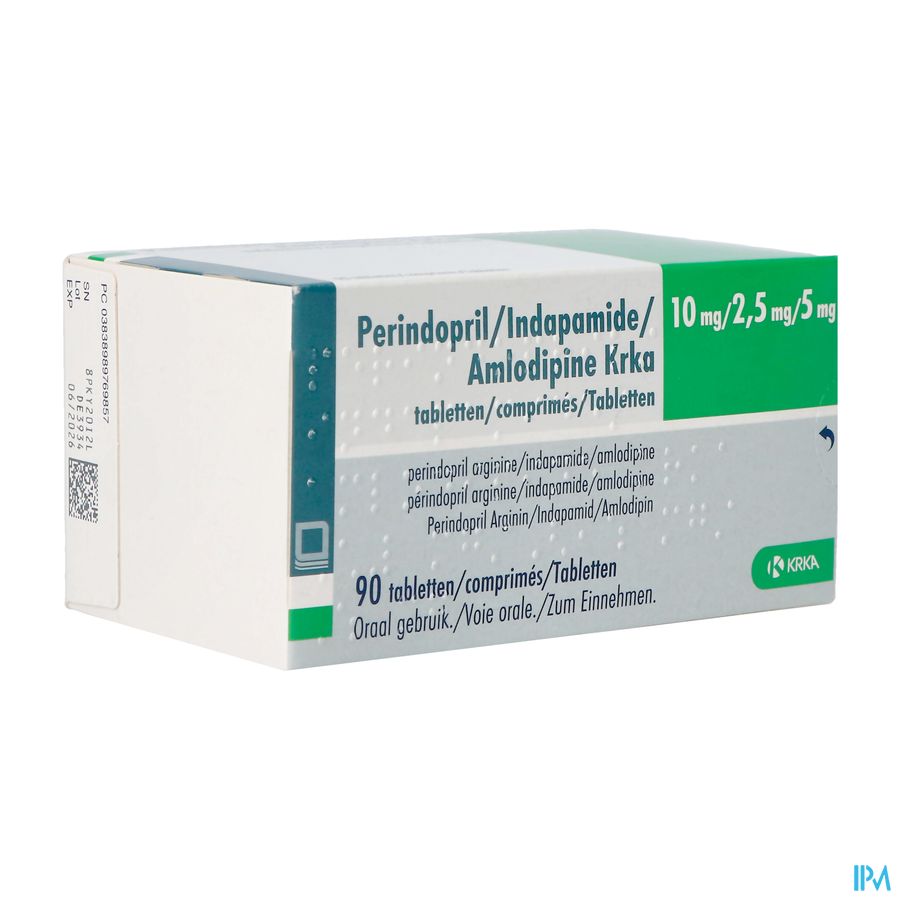 Perind./indap./amlod. Krka 10mg/2,5mg/5mg Tabl 90 Perind./indap./amlod. Krka 10mg/2,5mg/5mg Tabl 90