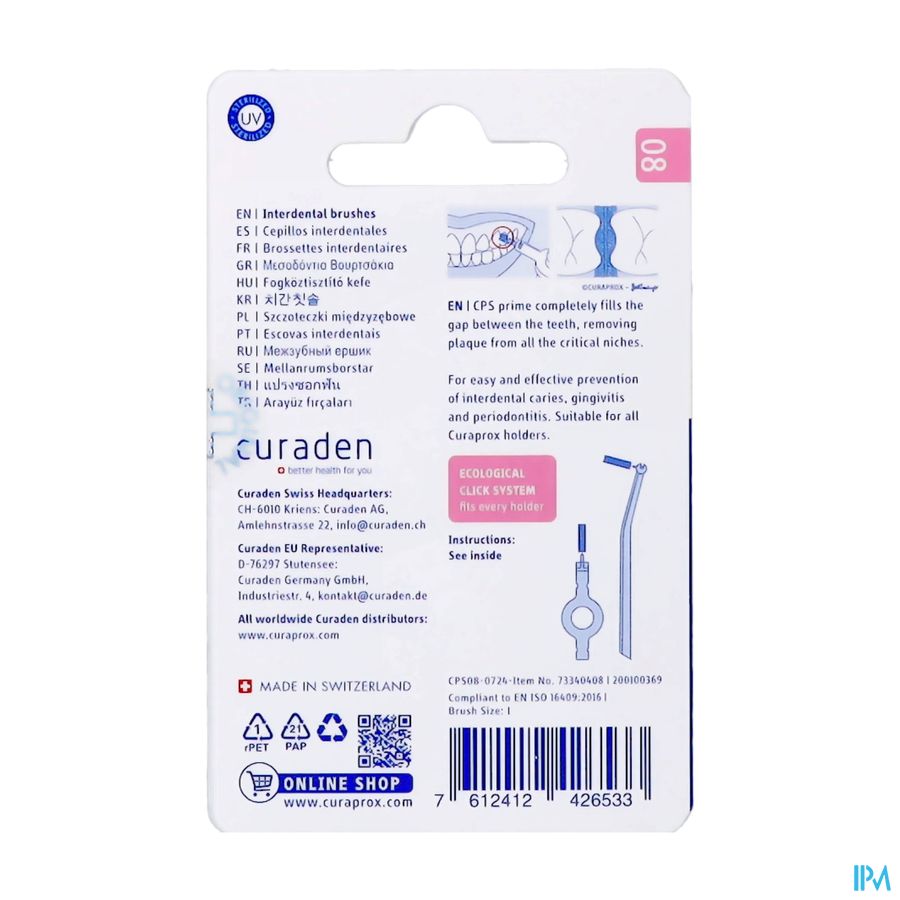Curaprox Cps 08 Prime Brossettes Recharge 8