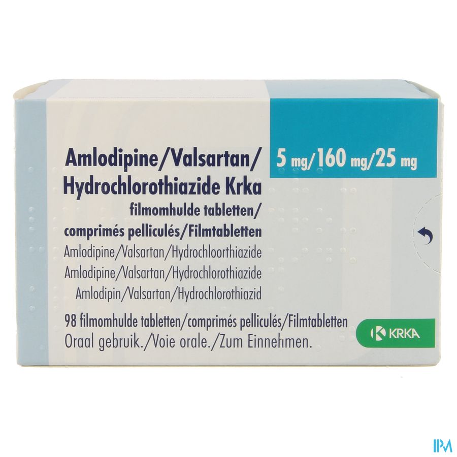 Amlodipine Valsar.hydrochloro.krka 5/160/25,0mg 98