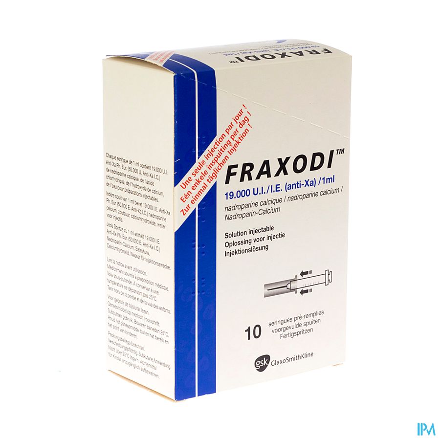 Fraxodi Amp Ser 10x1,0ml - 19.000 Ui/ie
