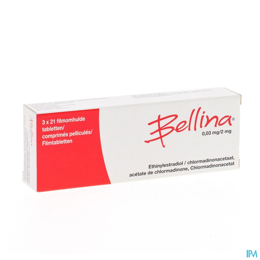 Bellina 0,03mg/2mg Comp 3 X 21 Bellina 0,03mg/2mg Comp 3 X 21