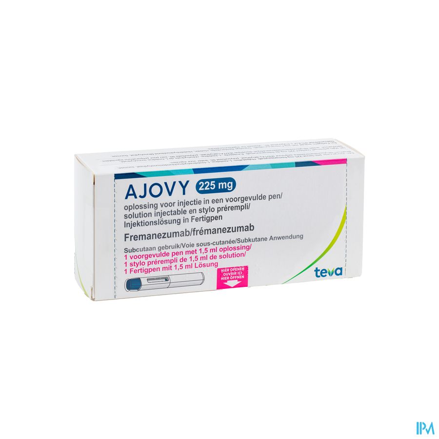 Ajovy 225mg Opl Inj Voorgevulde Pen 1 Ajovy 225mg Opl Inj Voorgevulde Pen 1