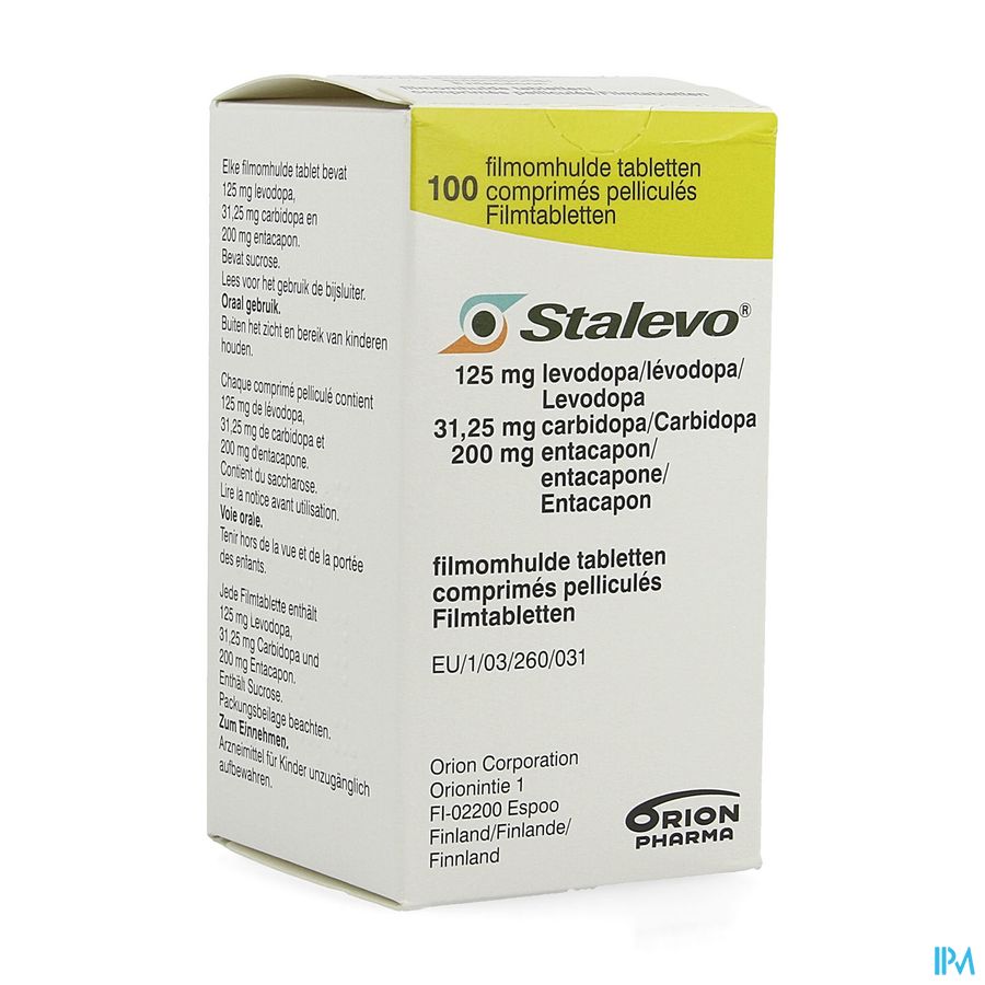 Stalevo 125mg/31,25mg/200mg Filmomh Tabl 100 Stalevo 125mg/31,25mg/200mg Filmomh Tabl 100