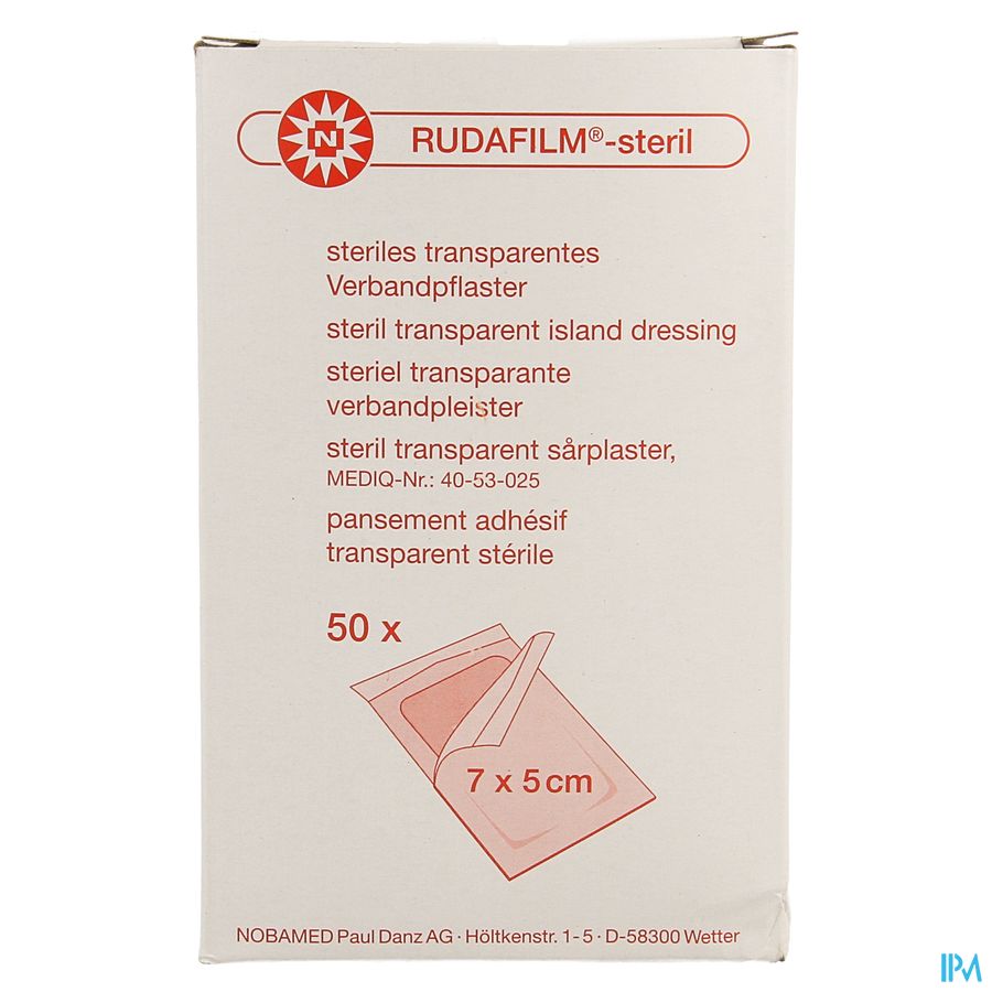 Noba Rudafilm Sterile Transp 7cmx 5cm 50 9280321 1