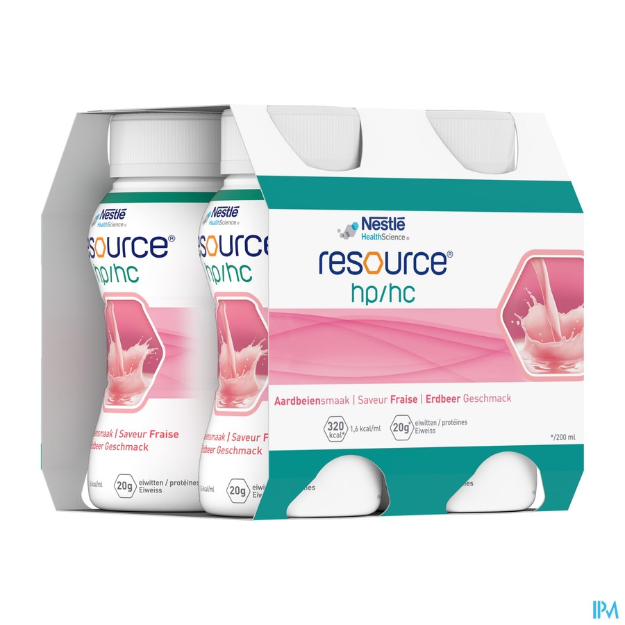 Resource Hp Hc Aardbei Fles 4x200ml