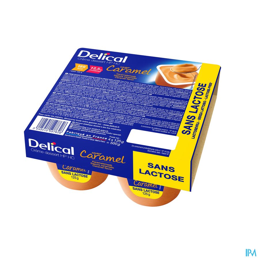 Delical Creme Dessert Hp-hc Z/lact.caramel 4x125g