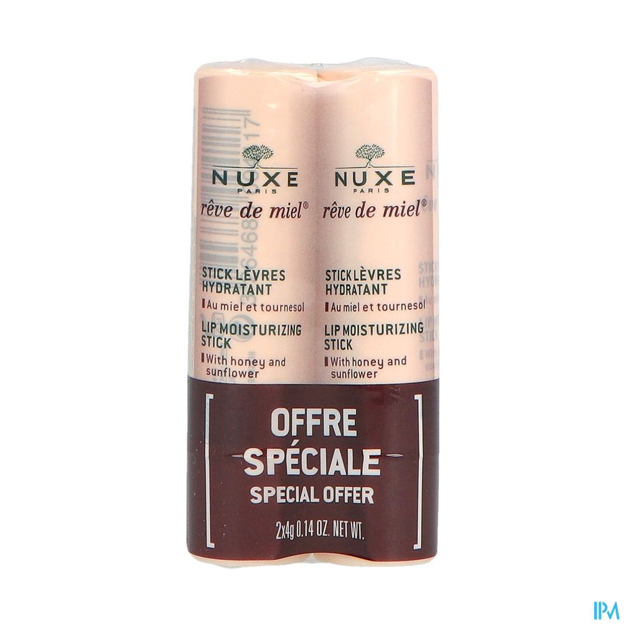 Nuxe Reve De Miel Duo Stick Levres 4g Nuxe Reve De Miel Duo Stick Levres 4g