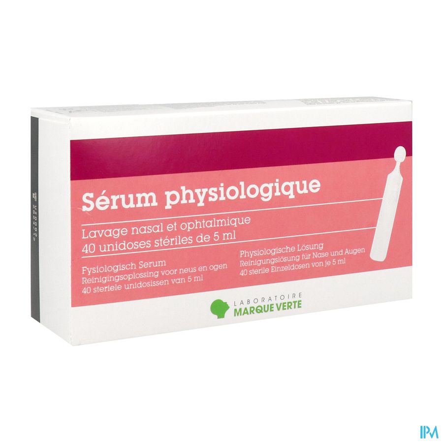 Marque V Serum Physiologique Unidoses 40x5ml Marque V Serum Physiologique Unidoses 40x5ml