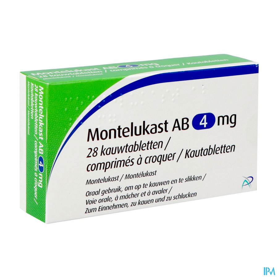 Montelukast Ab 4mg Kauwtabl 28 Montelukast Ab 4mg Kauwtabl 28