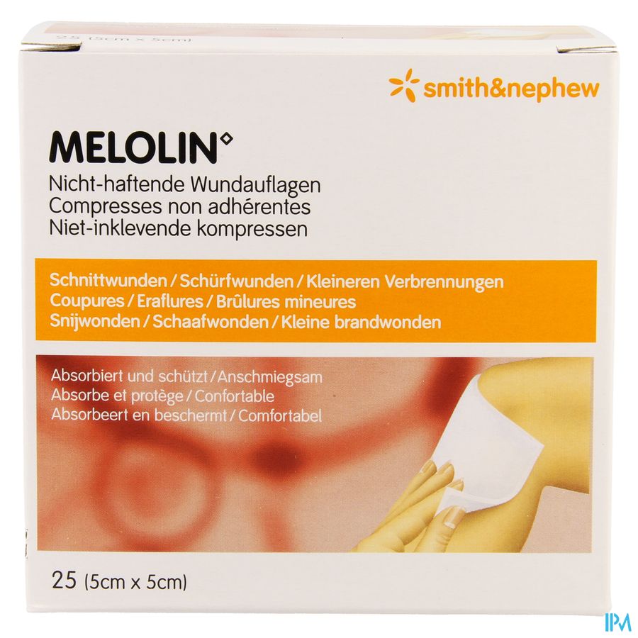 Melolin Kp Ster 5x 5cm 25 66030260