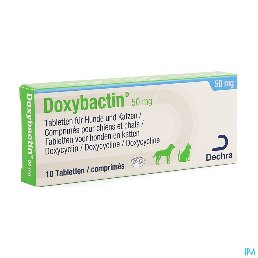 Doxybactin Honden Katten 50mg Comp 10 Doxybactin Honden Katten 50mg Comp 10