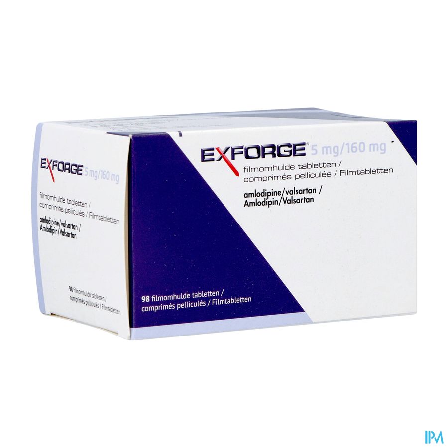 Exforge 5mg/160mg Pipharma Comp 98 Pip Exforge 5mg/160mg Pipharma Comp 98 Pip