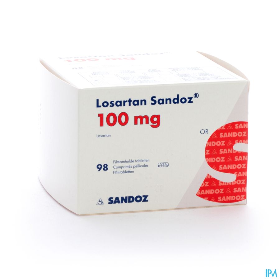 Losartan Sandoz 100mg Tabl 98 X 100mg 1