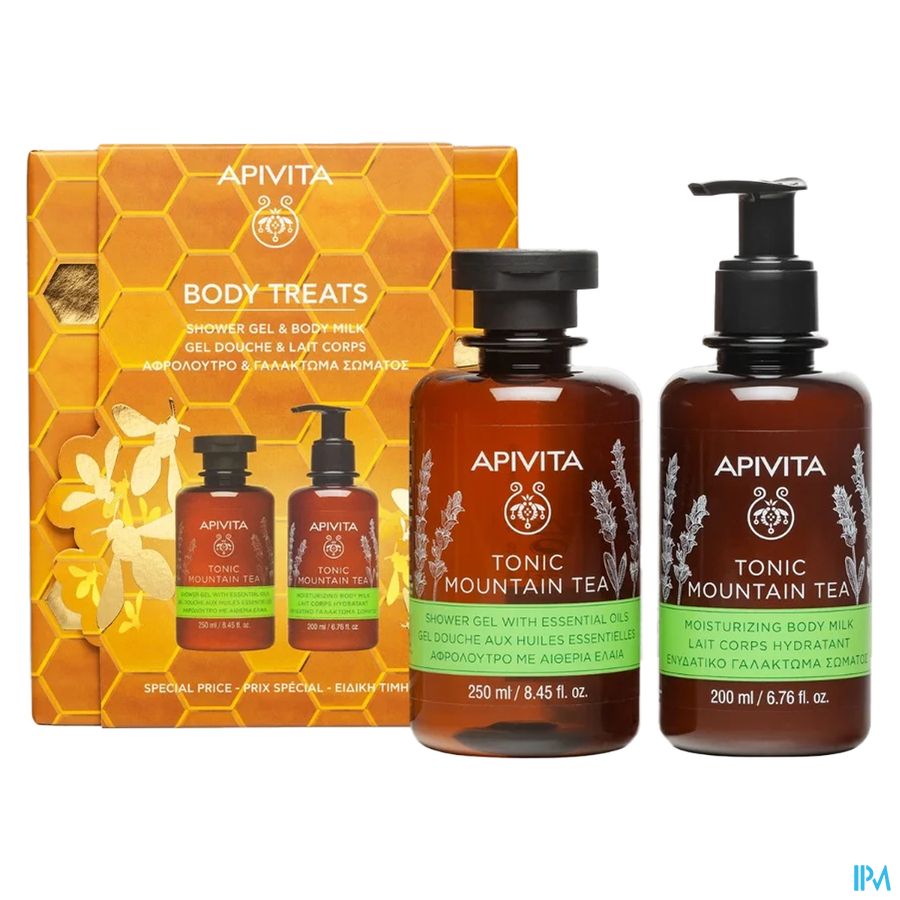 Apivita Body Treats Showergel 250ml&bodymilk 200ml 1
