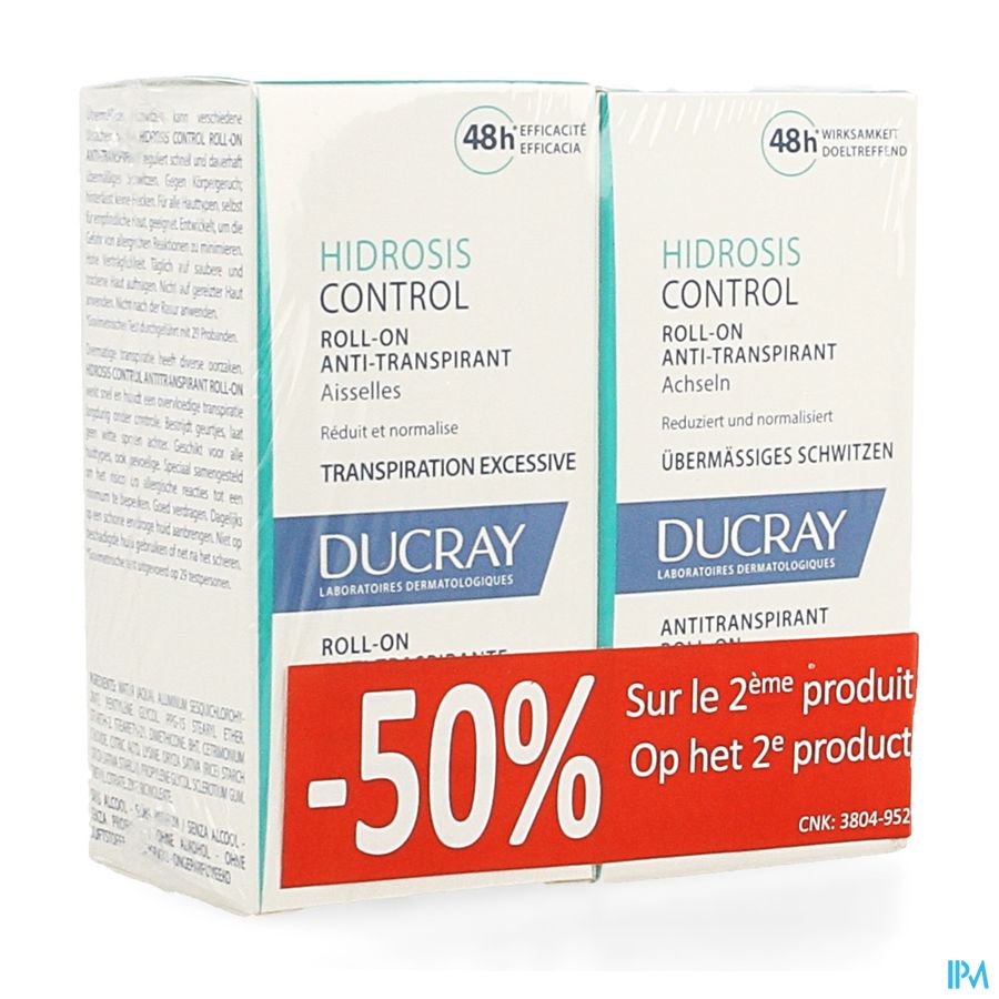 Ducray Hidrosis Control Roll On Duo Promo 2x40ml Ducray Hidrosis Control Roll On Duo Promo 2x40ml