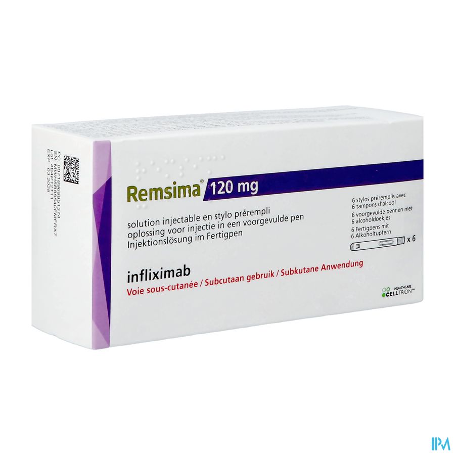 Remsima 120mg Orifarm Voorgevulde Pen 6 Remsima 120mg Orifarm Voorgevulde Pen 6