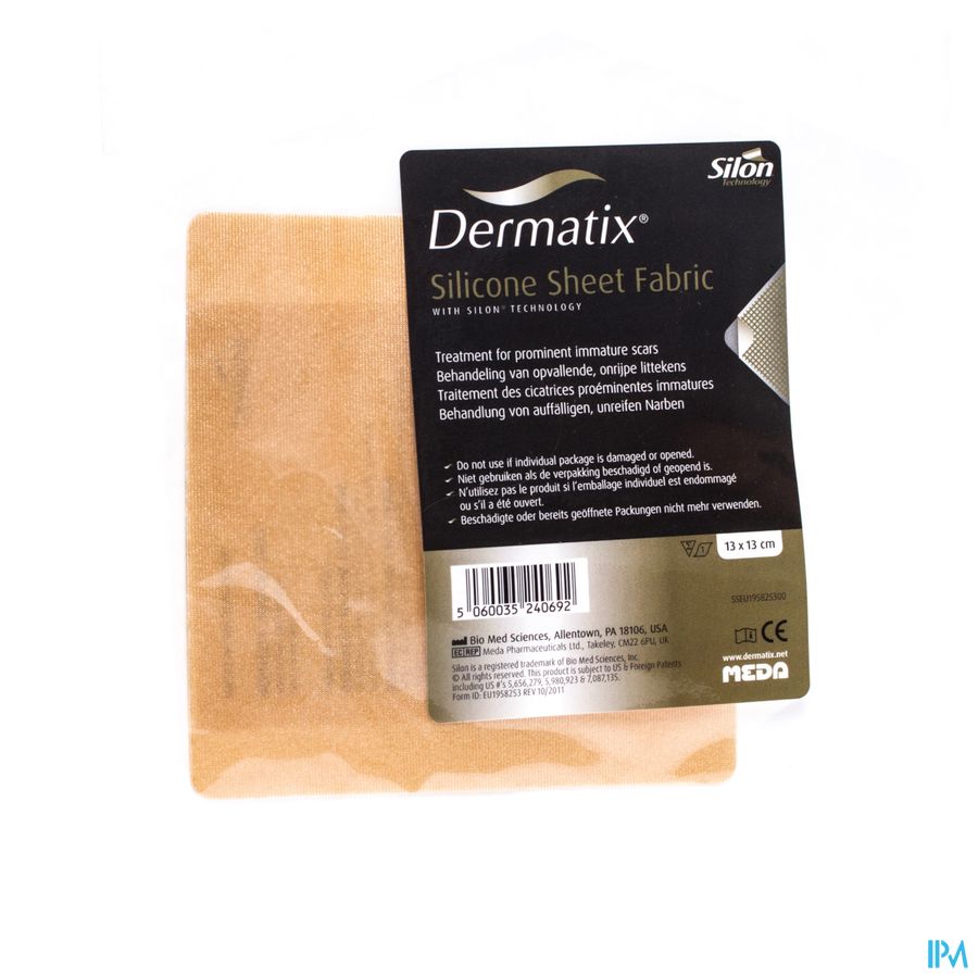 Dermatix Silicone Sheet Fabric Adh 13x13cm 1 Dermatix Silicone Sheet Fabric Adh 13x13cm 1