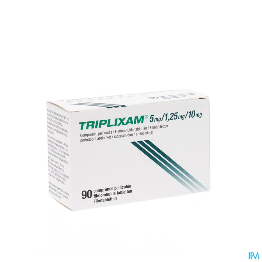 Triplixam 5mg/1,25mg/10mg Comp Pell 90 Triplixam 5mg/1,25mg/10mg Comp Pell 90