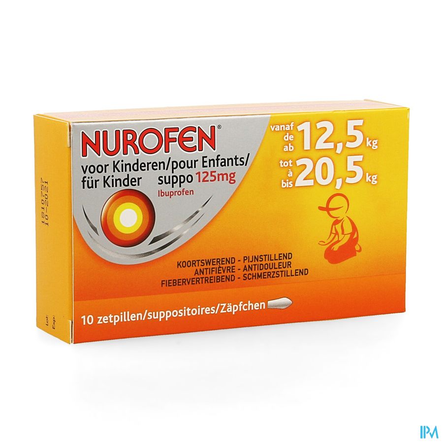 Nurofen Enfant 125mg Suppo 10x125mg Nurofen Enfant 125mg Suppo 10x125mg