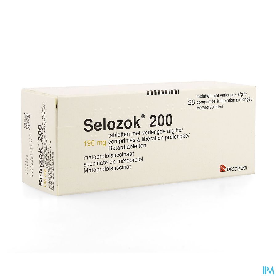 Selozok 200 Comp Liberation Prolongee 28 X 190mg Selozok 200 Comp Liberation Prolongee 28 X 190mg