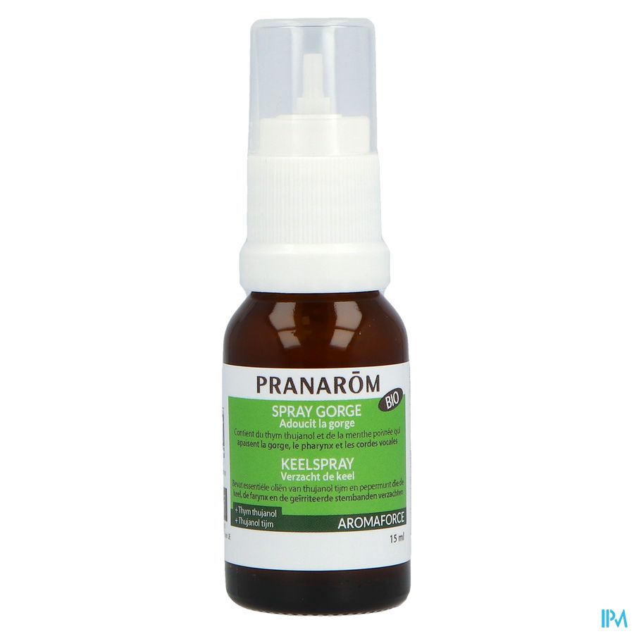 Pranarom Aromaforce Bio Verzacht.keelspray 15ml 9
