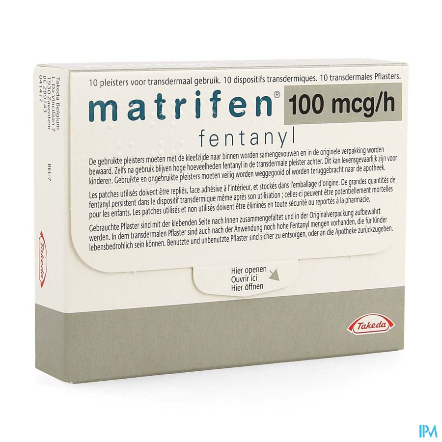 Matrifen 100 Ug/h Pleist Transderm 10 Matrifen 100 Ug/h Pleist Transderm 10