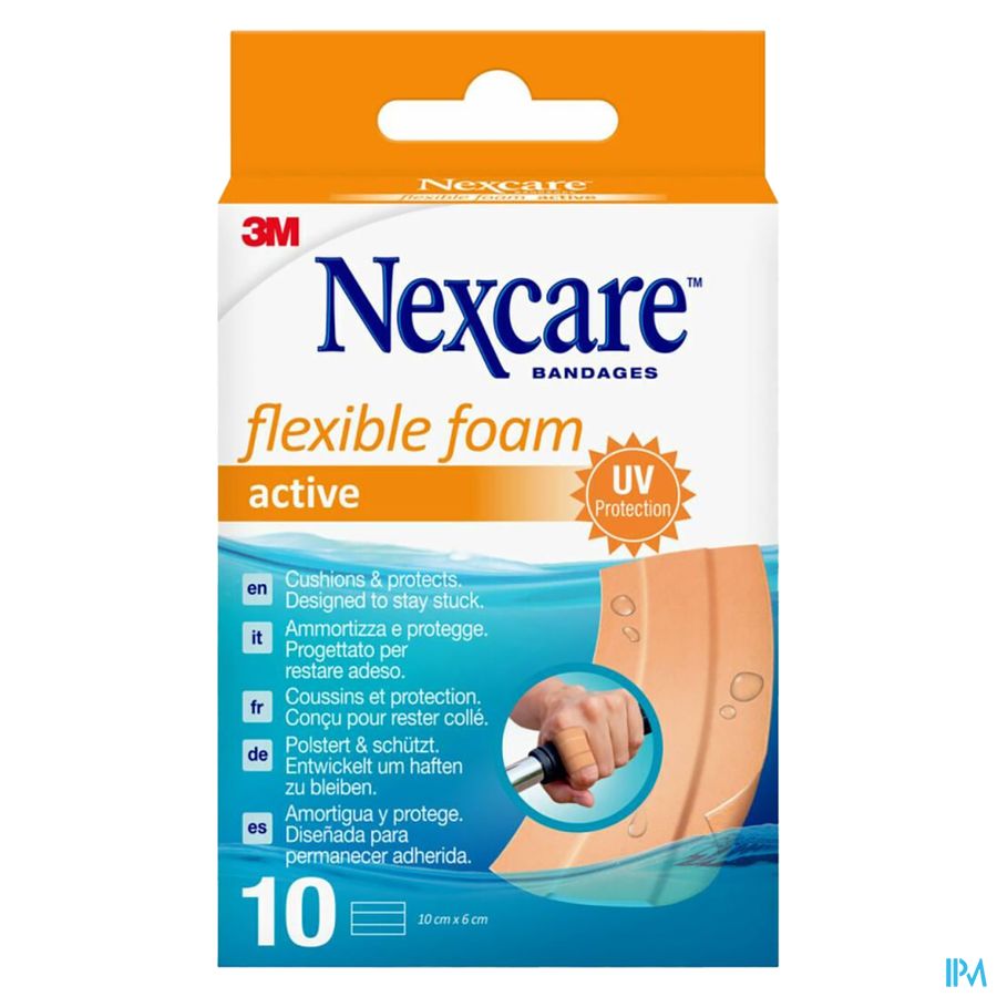 Nexcare 3m Flexible Foam Active Ha Pans Strips 10 6