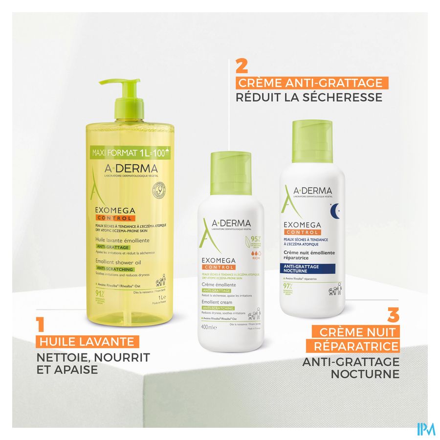 Aderma Exomega Control Emolierende Wasolie 500ml 6