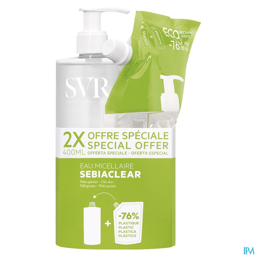 Svr Sebiaclear Micellair Water 400ml +navul. 400ml 1