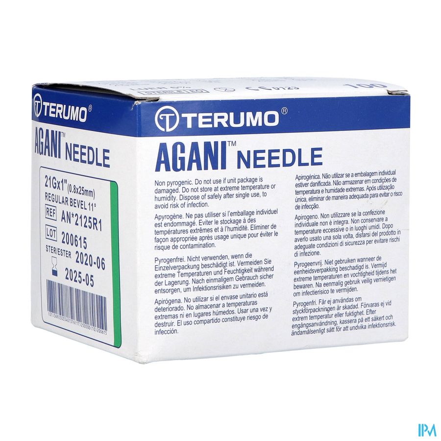 Terumo Aiguille Agani 21g 1 Rb Vert 100 Terumo Aiguille Agani 21g 1 Rb Vert 100
