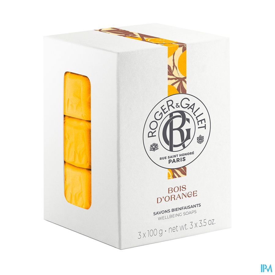 Roger&gallet Bois Orange Doos 3 Zepen 100g Roger&gallet Bois Orange Doos 3 Zepen 100g