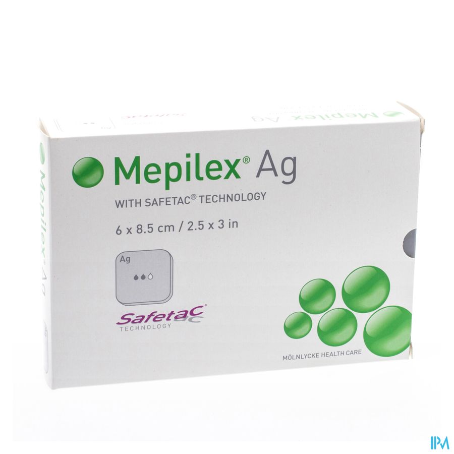 Mepilex Ag Verband Steriel 6,0x 8,5cm 5 287021 Mepilex Ag Verband Steriel 6,0x 8,5cm 5 287021