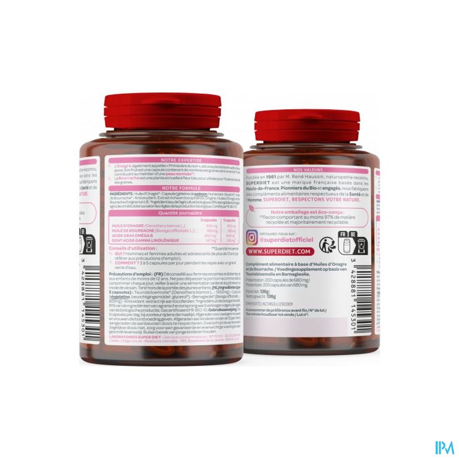 Superdiet Onagre Bourrache Caps 200 1
