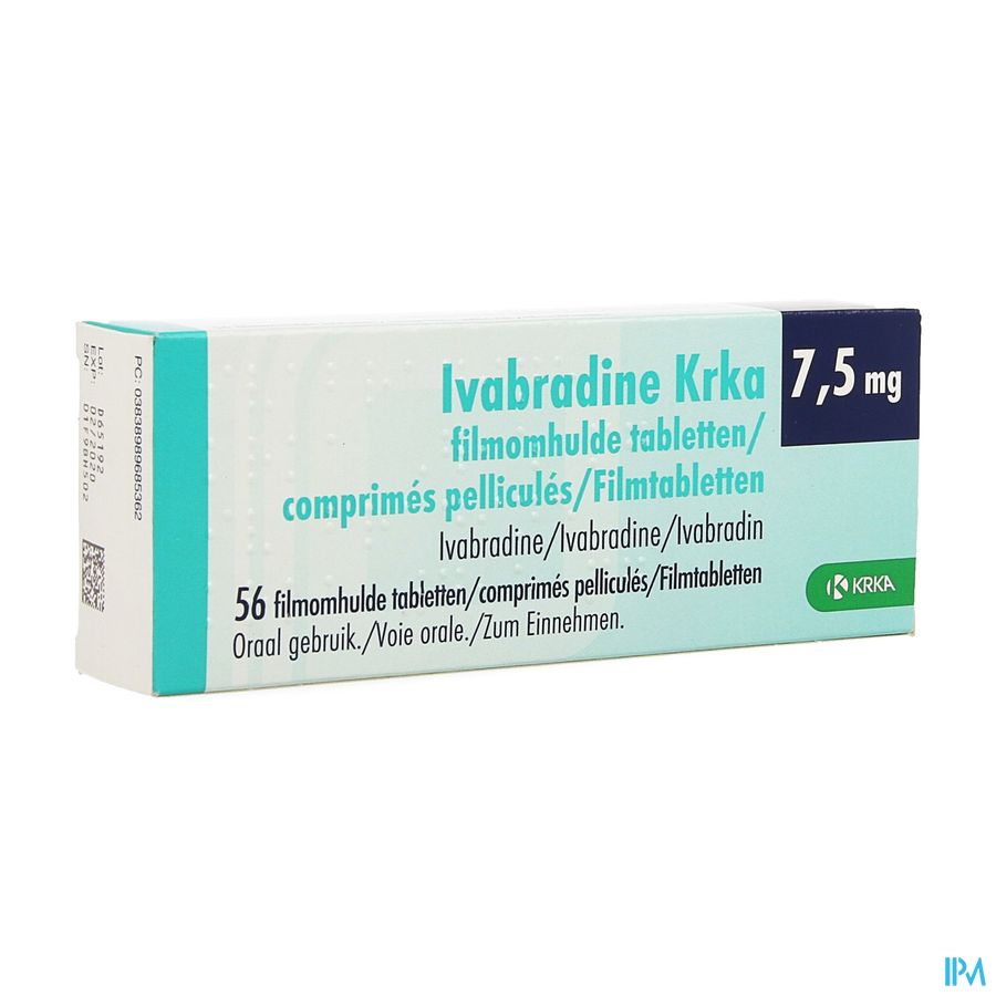 Ivabradine Krka 7,5mg Filmomh Tabl 56 Ivabradine Krka 7,5mg Filmomh Tabl 56