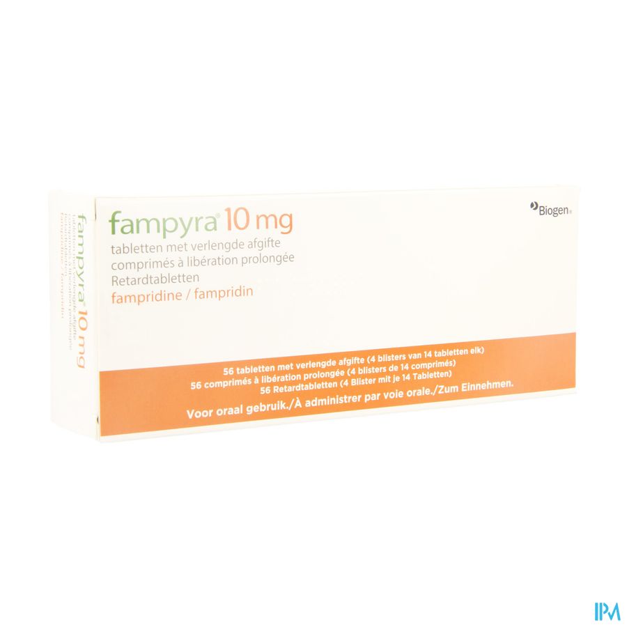 Fampyra 10mg Verlengde Afgifte Tabl56x10mg Blister