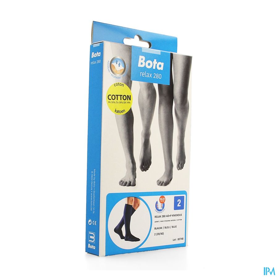 Bota Relax 280 Katoen Korte Kous Blue N2 1