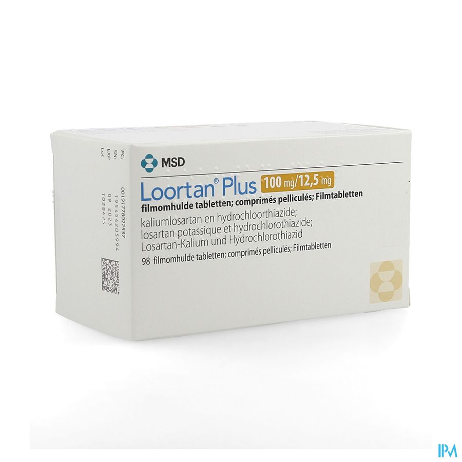 Loortan Plus 100mg/12,5mg Filmomh Tabl 98 Loortan Plus 100mg/12,5mg Filmomh Tabl 98