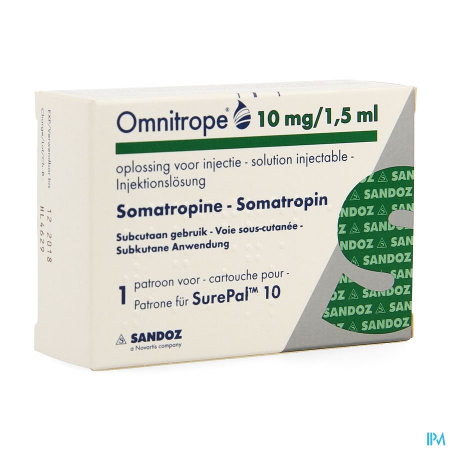 Omnitrope Sandoz 10mg/1,5ml Opl Inj Patroon Glas 1 Omnitrope Sandoz 10mg/1,5ml Opl Inj Patroon Glas 1