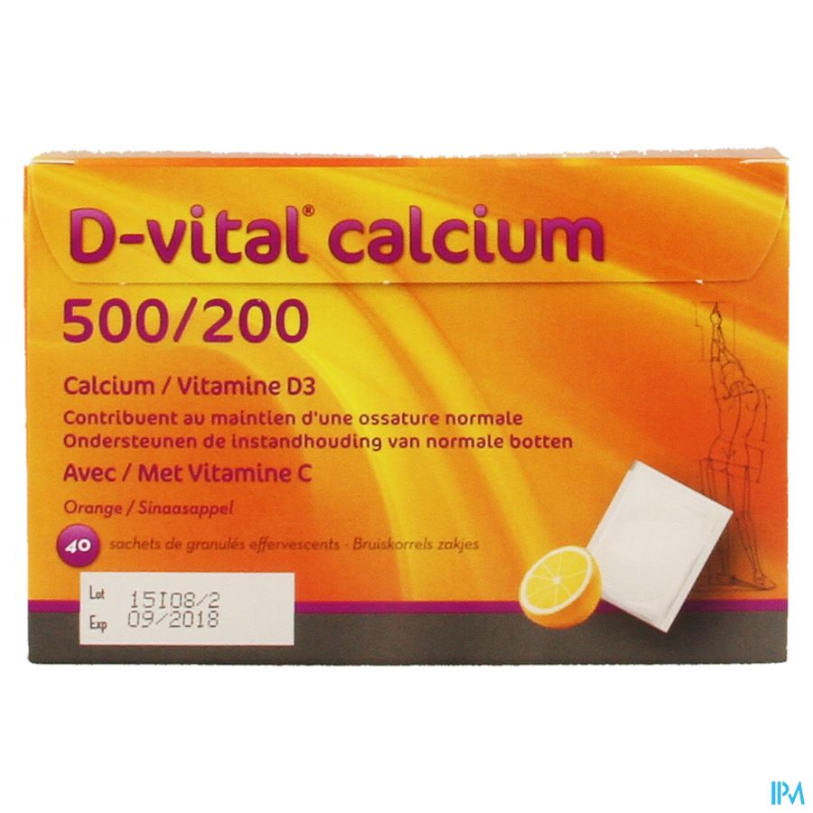 D-vital Calcium 500/200 Sinaas Zakjes 40 6