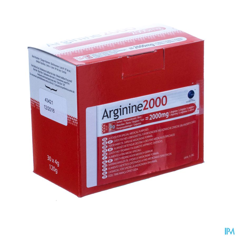 Arginine 2000 Pdr Sachet 30x4g Arginine 2000 Pdr Sachet 30x4g