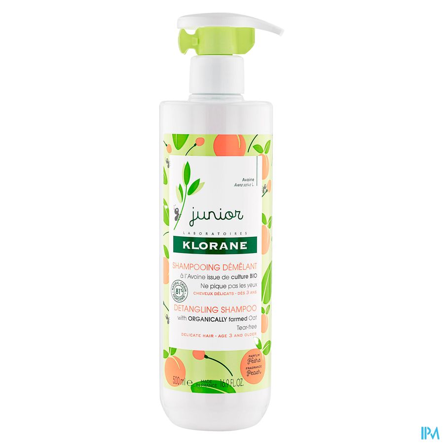 Klorane Petit Junior Sh Perzik Ontwar. 500ml Nf