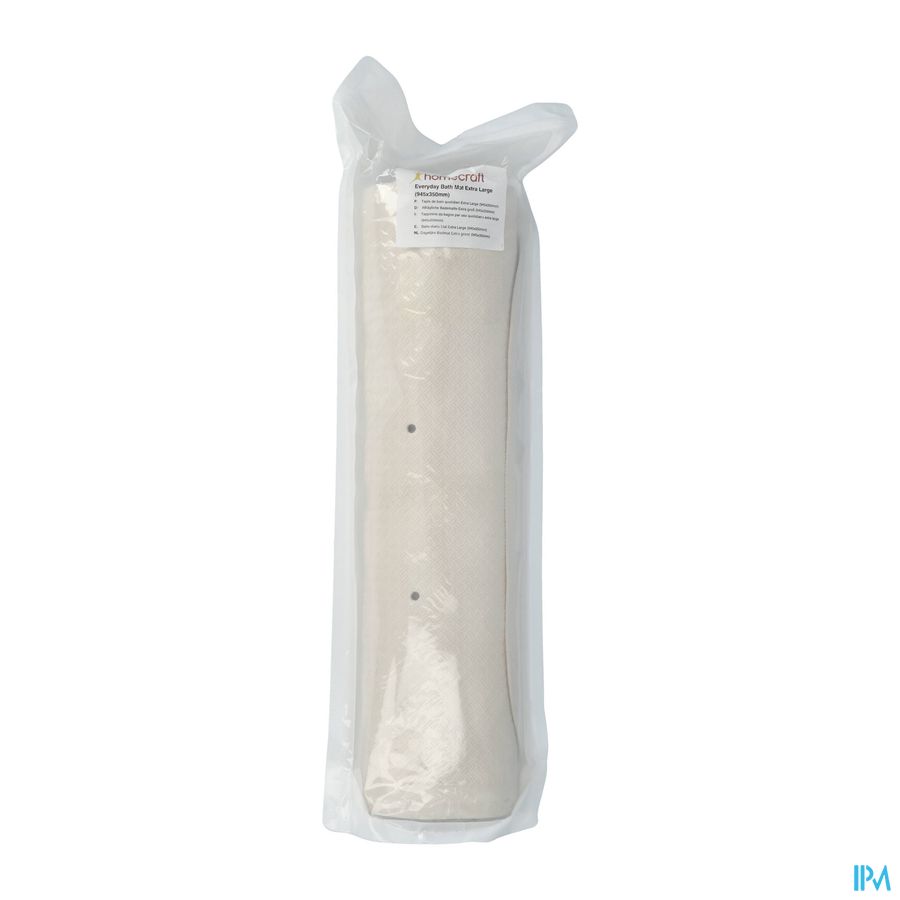Badmat Extra Large Wit+zuignapjes 95x35 Homecraft Badmat Extra Large Wit+zuignapjes 95x35 Homecraft