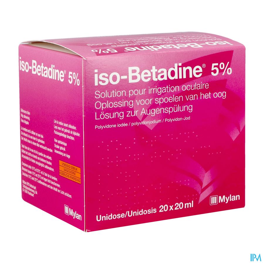 Iso Betadine Sol Oculaire-spoelen Oog 20udx20ml 5% Iso Betadine Sol Oculaire-spoelen Oog 20udx20ml 5%